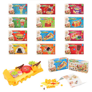 Fast Food Yapım Blokları - Karışık Hazır Yemek Yapım Seti Stantlı (12'li Paket)