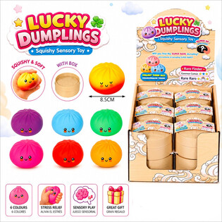 RAGE - LUCKY DUMPLINGS - Squishy Bun Dumplings B&Uuml;Y&Uuml;K Boy 8.5 x 8.5 x 4.8 cm - Teşhir Kutulu (12 Adet)