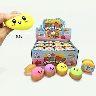 RAGE - Squishy Bun Mantı K&Uuml;&Ccedil;&Uuml;K (Ebat 5.5 x 5.5 x 3 Cm) - Viral 2026 Stres Oyuncağı (24 Adet)