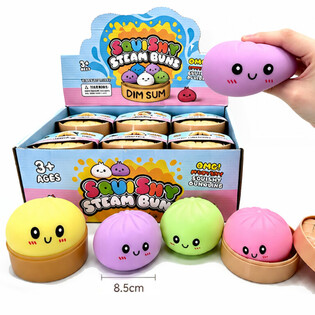 RAGE - Squishy Mantı Bun Dumplings B&Uuml;Y&Uuml;K (Ebat: 8.5 x 8.5 x 4.8 Cm) - Viral 2026 Fidget Oyuncak (12 Adet)