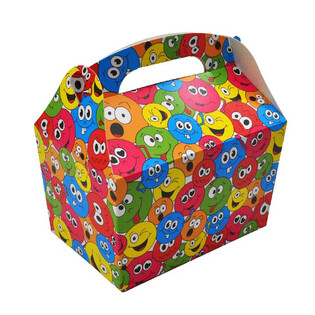 MENU KUTUSU MODELİ: SMILEY - &Ouml;l&ccedil;&uuml;ler 18.5x12x19 CM - GIDA KUTUSU - &Ccedil;OCUK KUTUSU (24 adet)