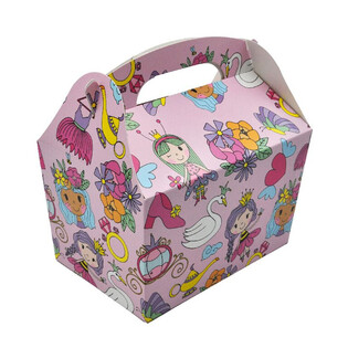 &Ccedil;OCUK MEN&Uuml; KUTUSU: PRENSES - &Ouml;l&ccedil;&uuml; 18.5x12x19 CM - YEMEK KUTUSU (24 Adet)