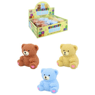 SQUUZY AYICIK SQUISHY - KARIŞIK RENKLER - STANDLI (12 Adet)