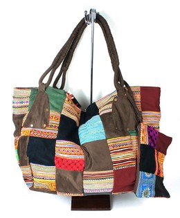 B-FAIR Patchwork &Ccedil;anta B&uuml;y&uuml;k Kahverengi (1 adet)