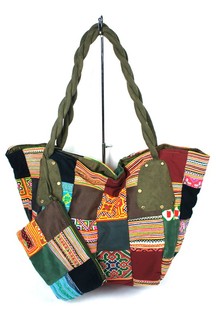 B-FAIR Patchwork &Ccedil;anta B&uuml;y&uuml;k Yeşil (1 Adet)