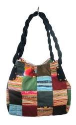 B-Fair Patchwork &Ccedil;anta K&uuml;&ccedil;&uuml;k Siyah - El Yapımı (1 adet)