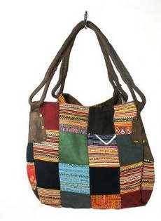 B-Fair Patchwork El &Ccedil;antası K&uuml;&ccedil;&uuml;k Kahverengi (1 Adet)